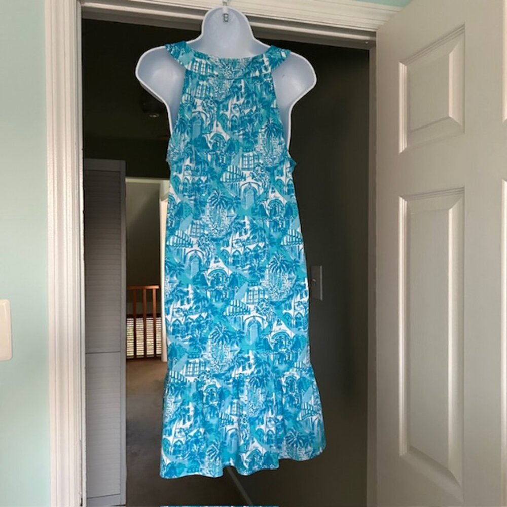 Lilly Pulitzer Lindy Dress – Amalfi Blue Sunny State of Mind | Size M - Picture 2 of 5